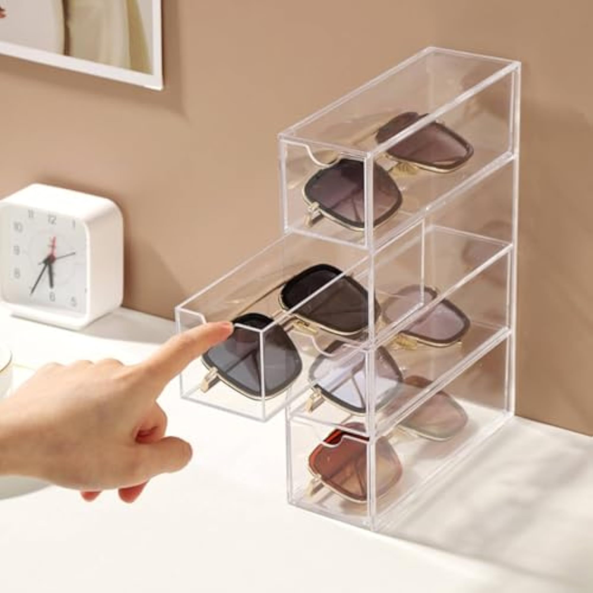 Clear Transparent Drawer Organizer Cosmetic Storage Box
